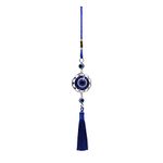 Lucky Evil Eye Car Hanging Ornament,Car Rear View Mirror Hanging Accessories,Evil Eye Car Interior Accessories,Car Decorations,Evil Blue Eye Charms Pendant for Car,Gifts for Women Men (A-round)