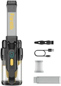 Fanttik Cruise V9 Car Vacuum Cleaner Suction Power with 15000Pa Handheld Vacuum Cordless with Extension Tube & LED Display & Light, Cordless Portable Mini for Home Car Cleaning, Black