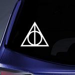 Deathly Hallows Harry Potter (2 Stickers of 2") Die Cut Vinyl Car Decal Sticker for Car Window Bumper Truck Laptop Ipad Notebook Computer Skateboard Motorcycle