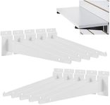 10Pack Slatwall Shelf Brackets,6 inch Slatwall Bracket for Shelves,Heavy Duty Metal Slatwall Accessories with Lip for Slat Wall Panels Shelving Display Home Commercial - Slatwall Knife Shelf Bracket