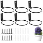 Neiteli Wall Plant Holder,4 Inch Plant Hanger Indoor,Flower Pot Holders for Outside,Wall Planters for Indoor Plants (6 Pack)