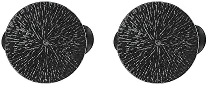 Set of 2 Metal Curtain Tiebacks – Elegant Round Design Clips – Black/Silver