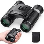 200x25 Compact Binoculars for Adults and Kids, High Powered Mini Binoculars with Clear Low Light Vision, Waterproof Small Pocket Binoculars for Bird Watching, Hunting, Travel, Concert, Camping, Cruise