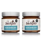 Joe & Seph's Salted Caramel Dessert Sauce (2x230g)| caramel drizzle, ice cream sauce, caramel sauce for coffee, vegetarian, home baking, cakes