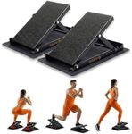 Slant Boards Adjustable – Wide Metal Slant Ramps, Adjustable Squat Wedge & Calf Stretcher for ATG Training, Physical Therapy, Incline Board for Calf Stretching, Knees Over Toes Stretching Equipment & Squat Wedge Block