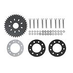 Acouto 36 Teeth Flat Sprocket with 9 Hole Adapter Mount Rear Chain Sprocket Installation Kit for 49cc 66cc 80cc 2 Stroke Motorized Bicycle Bike