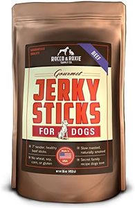 Rocco & Roxie Beef & Chicken Jerky Dog Treats 1 lb – Soft Training Snacks Made in USA – High Value Treats for Small Dogs, Large Breeds, Seniors & Puppies – Natural Jerky Chews for Good Behavior
