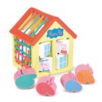 Toomies 120859 Tomy Sensory Doll House w/Spinning Windows, Stretchy Webs, Block Peppa Pig Shape Sorter-+18 Month Toddler Play Mat & Activity Table Baby Toys, Multicolor, Medium