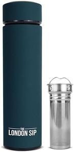 Multi-Purpose Travel Mug and Tumbler | Tea Infuser Water Bottle | Fruit Infused Flask | Hot & Cold Double Wall Stainless Steel Coffee Thermos | by Here & Now Supply Co. (Transcendent Teal)