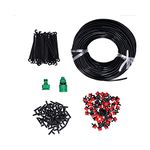 Drip Irrigation Kit, 50m Garden Irrigation System with 4/7 Hose Drip Nozzle Kit, Drip Irrigation Tubing Automatic Irrigation System for Hanging Baskets for Terraces for Balconies