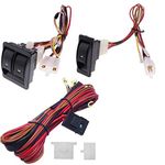 12V Universal Power Windows Switch Kit, Wiring Harness kit for 2 Door Vehicles,DIY Conversion to Power Windows