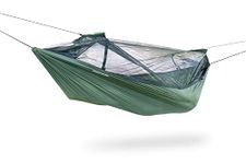 DD Hammocks SuperLight Frontline Hammock - Insect Proof Hammock For Ultralight Backpacking And Camping Olive Green