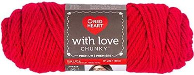 Red Heart With Love yarn, Chunky - Holly Berry