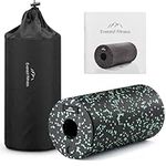 EVEREST FITNESS Foam Roller - Medium Density - Muscle Massage Rollers for Back Pain or Muscles - Physical Therapy Sports Roll w/Manual & Free Bag - Black/Green