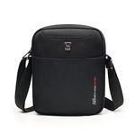 OIWAS Small Messenger Bag Crossbody Shoulder Bags for Men, Mini Sling Pack Handbag Mens Nylon Travel Purse, Black