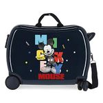 Disney Mickey Party Children's Suitcase Blue 50 x 38 x 20 cm Rigid ABS Side Combination Closure 34L 3 kg 4 Wheels Hand Luggage