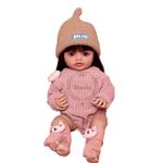 Real Baby Dolls for Girls, Full Silicone Body Reborn Baby Doll with Nipple Bottle, Pacifier & Clothes, Musical Soft Silicon Realistic New Born Baby Doll for Girl (Silicon Doll B2)
