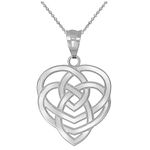 925 Sterling Silver Celtic Motherhood Knot Pendant Necklace, 22"