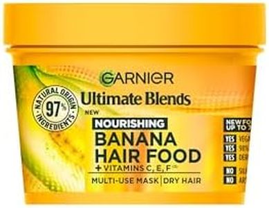 Garnier Hair Food Multi-use Hair Treatment Mask, Nourishes and Conditions, Ideal for Dry Hair, No Silicones, Vegan Formula, Banana, Ultimate Blends, 400ml