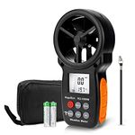 Digital Anemometer Barometer Handheld, WapoRich RQ-100WM Wind Speed Air Speed Meter w/Wind Chill, Humidity, Altitude, Dew Point, Temp, Barometric for HVAC Drone Hiking Shooting Camping Outdoors