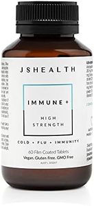 JSHealth Vitamins Immune + Immunity Booster Supplement with Zinc Vitamin C Echinacea and Olive Leaf Antioxidants (60 Tablets)