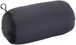 Wolf Essentials Microbead Bolster Tube Travel Pillow, Compact, Perfect for Plane or Car, Charcoal