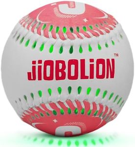 JIOBOLION LED Glow in The Dark Baseball - Rechargeable 6-Color Changing Ball with Type-C Charging, Official Size & Weight for Night Games, Training, Gifts for Baseball Fans All Ages (Pink)