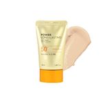 The Face Shop Power Long-Lasting SPF 50+ Pa+++ Tinted Sunscreen, Evens Skin Tone & Water Resistant