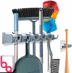 Combo 5 Slot Broom Holder w/ 1 Self