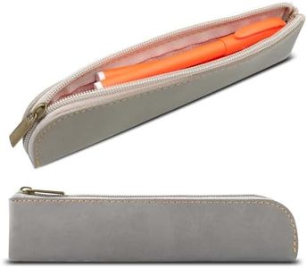 Vnezakl Stationery Bag Pen Holder Pouch Portable Organizer Compact Premium Faux Leather Storage for Business Adults