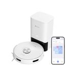 EZVIZ RE5 Plus Robot Vacuum with 4L Self Emptying Station, 4000 Pa, Carpet Detection, LiDAR Obstacle Avoidance, Self-Charging, Clean 300㎡, WiFi APP Control, Alexa/Google Compatible, Pet-Friendly