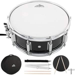 EASTROCK Snare Drum 14x5.5inch for Students,Beginners with Gig Bag, Sticks, Drum Keys, Black