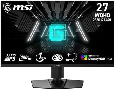 MSI G274QPF E2 27 Inch WQHD Gaming Monitor - 2560 x 1440 Rapid IPS Panel, 180 Hz / 1ms, 119% sRGB Colour Gamut, Display HDR 400, Adjustable Stand - DP 1.4a, HDMI 2.0b, USB Type-C