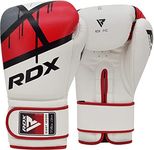 RDX Boxing Gloves EGO, Sparring Muay Thai Kickboxing Heavy Training, Maya Hide Leather, Ventilated Palm, Long Wrist Support, Punching Bag Pads Workout, MMA Gym Fitness, Men Women 8 10 12 14 16oz