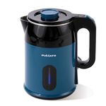 FUMATO 1.8 Litres Electric Kettle 1500W | Stainless Steel, Double Walled Cool Touch Body, 360° Swivel Base, Auto Cut-Off | Hot Water, Tea, Soup & Coffee | 1 Yr Manufacturer Warranty- Blue