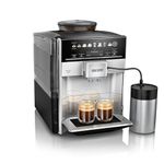 SIEMENS EQ6 plus S300, Fully Automatic Bean to Cup Espresso Coffee Machine with Cappuccinatore milk system, 11 beverages, Ceramic Grinder, Large Touchscreen Display, TE653M11GB, Titanium