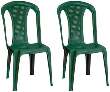 7H SEVEN HOUSE Pack 2 Sillas de Exterior Apilables sin Reposabrazos Napoli 49x42x88cm 7house