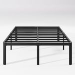 Hunlostten 16" Full Size Bed Frame No Box Spring Needed, Heavy Duty Metal Platform Bed Frame Full with Round Corners, Easy Assembly, Noise Free, Black