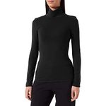 Women's Thermal Underwear Long Sleeve T-Shirt Warm Base Layer Crew Long Neck Top Soft Breathable Shirt Lightweight Tee for Running Cycling Hiking (Long Neck Regular)