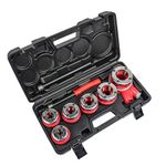 TEXALAN Ratchet Pipe Threader Kit Ratcheting Pipe Threading Tool Set w/ 6 Dies