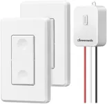 DEWENWILS 3 Way Wireless Light Switch and Receiver Kit, 15A/1800W, Remote Light Switch, Wall Switch Lighting Fixture for Ceiling Lights, Fans, Lamps,100FT RF Range, Pre-Programmed