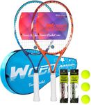 19" 23" 25" Kids Tennis Racket Junior/Youth Tennis Racquet with Tennis Ball Carry Bag Overgrips Vibrations Dampers…