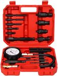 Diesel Engine Compression Tester Kit with 0-1000 psi Gauge and Adapters Cylinder Pressure Test Tool Kit Diesel Injector Tester Check Cylinders in Diesel Car & Truck