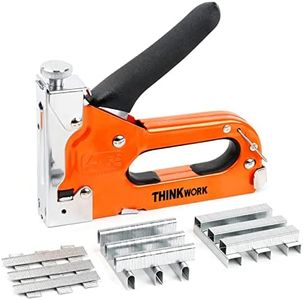 THINKWORK Staple Gun Heavy Duty with 900 Staples, 3 in 1 Cable Stapler for Wood, Upholstery, Fencing, Furniture, Decoration