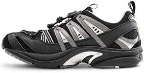 Dr. Comfort Performance-X Walking & Running Diabetic Shoes for Men-Double Depth Mens Therapeutic Shoes, Black/Grey, 11.5 Wide