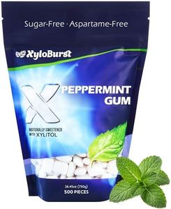 XyloBurst Xylitol Chewing Gum | Sugar Free, Gluten Free, Keto Friendly | Aspartame Free | Promotes Oral Health | Peppermint | 500-Count Bag