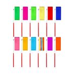 12Pcs Dance Ribbons Streamers 6.56Ft Rhythmic Gymnastics Ribbon Sticks for Talent Shows Artistic Dancing Baton Twirling (Color Random)