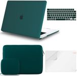 iCasso Compatible with MacBook Air 15 inch Case 2023 Release A2941 M2 Chip, Hard Shell Case, Sleeve, Screen Protector, Keyboard Cover for MacBook Air 15.3'' with Small Bag, Green