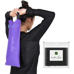 HealthAndYoga(TM) Yoga Sand Bags - Double Bag with Inner Waterproof Bag- Prop for Adding Weight and Support (Black)