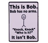 This is Bob,Bob Has No Arms Enamel Pin Funny Graffiti Badge Brooches Lapel Pins Enamel Pins Gift Party Jewelry Decorate Accessories, Metal, no gemstone